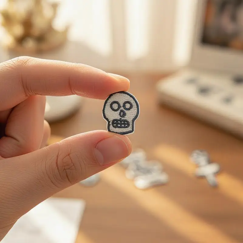 1Set Heart Cat Skull Birds Embroidered Patches Clothing Hat Bag Shoe Repair Material Phone Gift Box Decor DIY Accessory