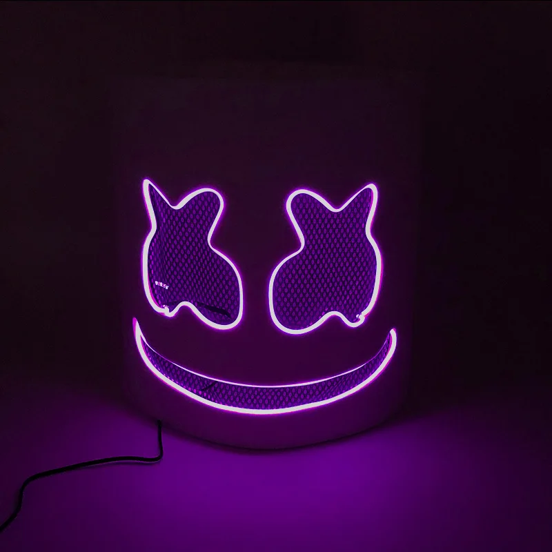LEDライトアップマスクとグローブ、DJマシュメロヘッドヘルメット