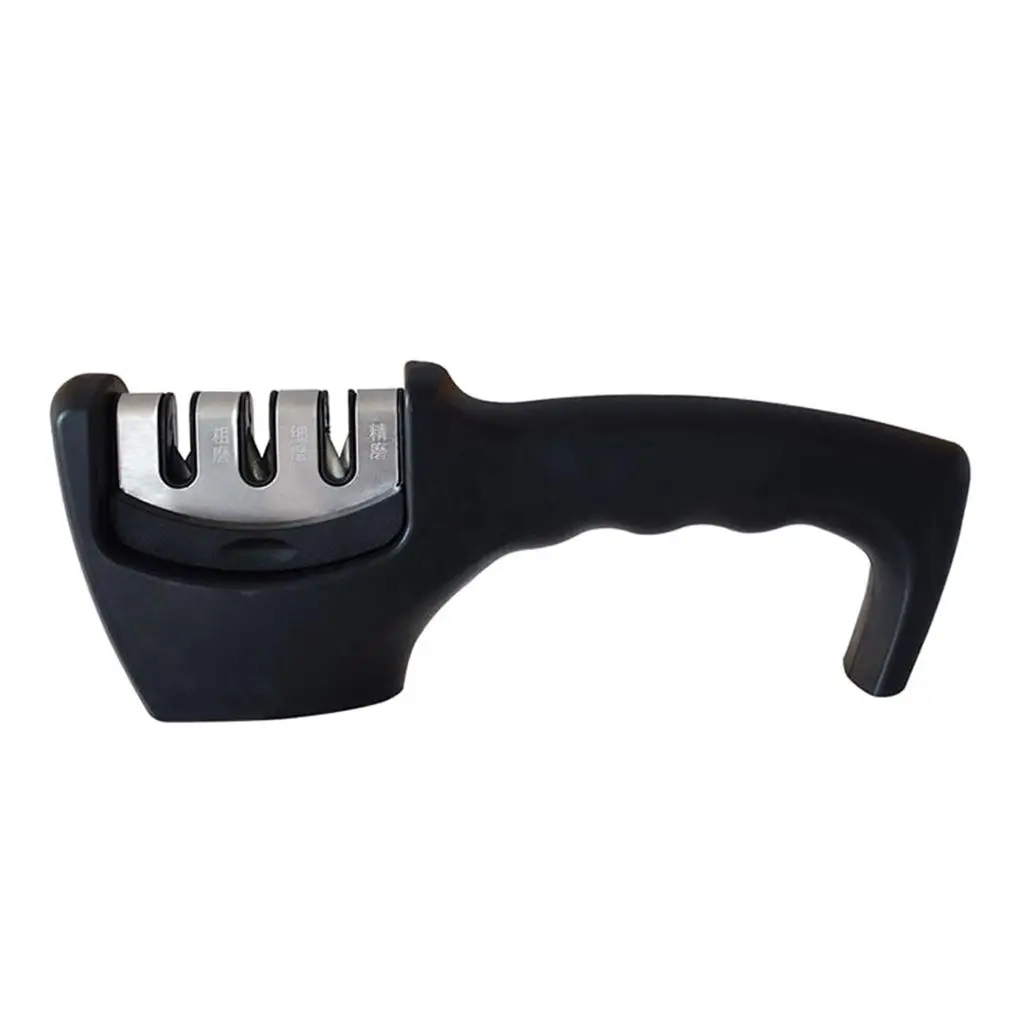Manual Blade Sharpener Three Stage Kitchen Sharpening Tool Diamond Ceramic System for Home Kitchen Knives