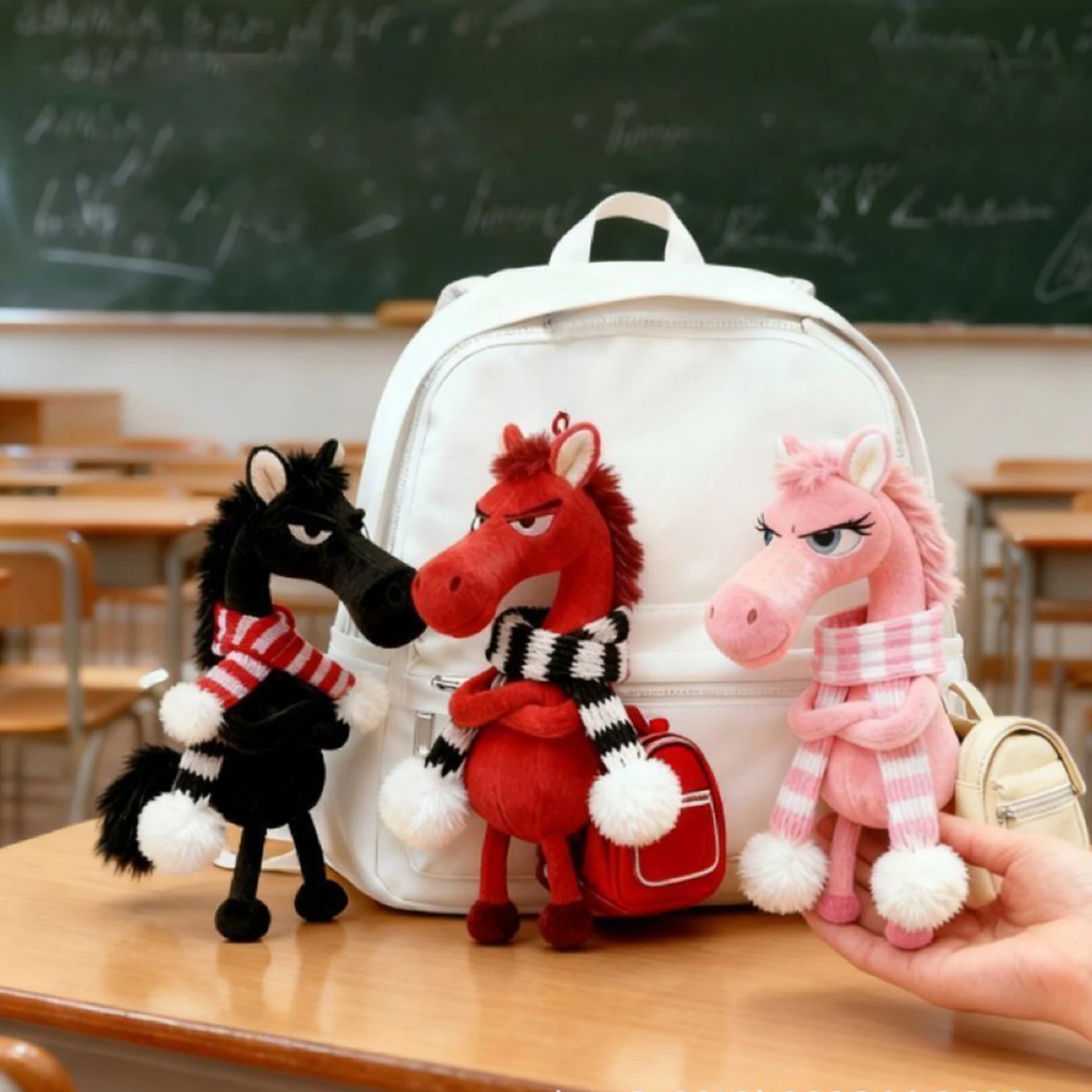 かわいい 2026 馬ぬいぐるみキーホルダーおもちゃマスコットペンダント新年幸運ギフトバックパック財布装飾記念品勇気のシンボル