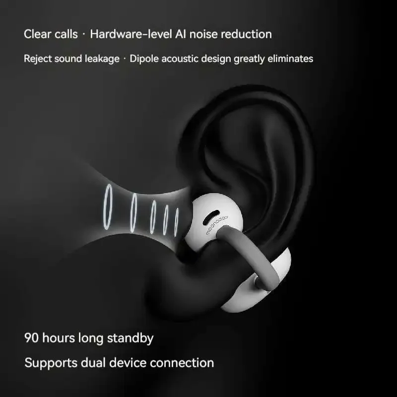 حبوب منع الحمل سماعات أذن مفتوحة بلوتوث 6.0 OWS سماعات معلقة IPX4 مفتوحة قرط كبس سماعات أذن لاسلكية مدمجة AI ENC MD-0WS #3