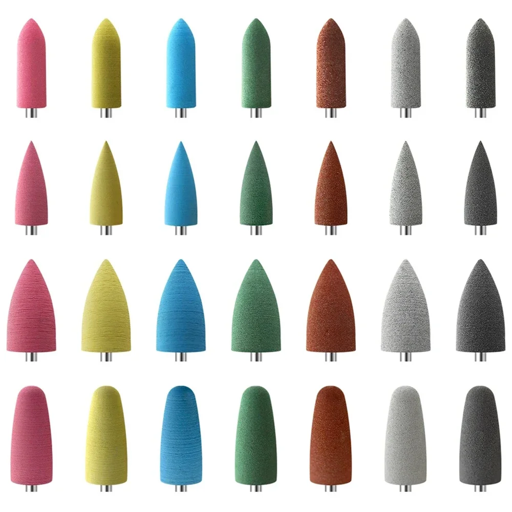 

Rubber Nail Drill Bit Milling Cutter Silicone Polishing Buffer Polisher Grinder Cuticle Electric Nail Files Pedicure Manicure