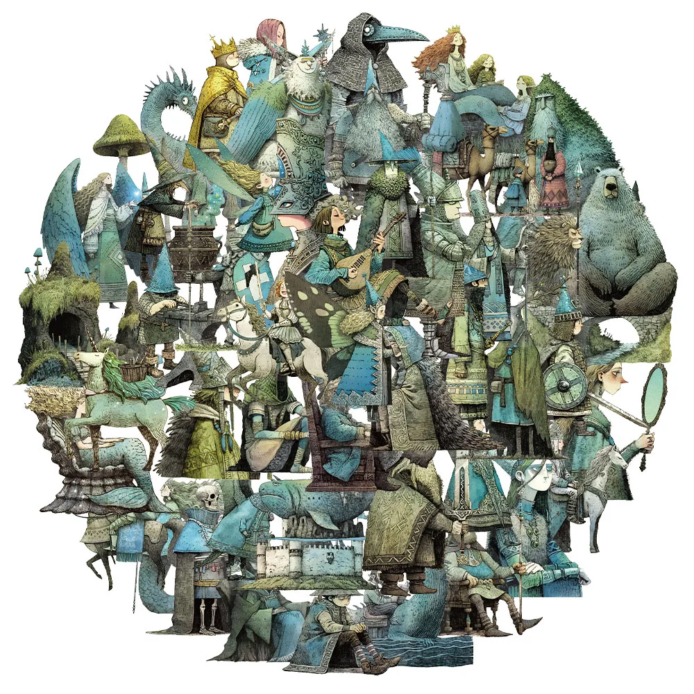 50 قطعة من ملصقات العالم السحري الإبداعي، أدوات مكتبية، ثلاجة الكمبيوتر، جراب هاتف، ملصقات شخصية جمالية #1