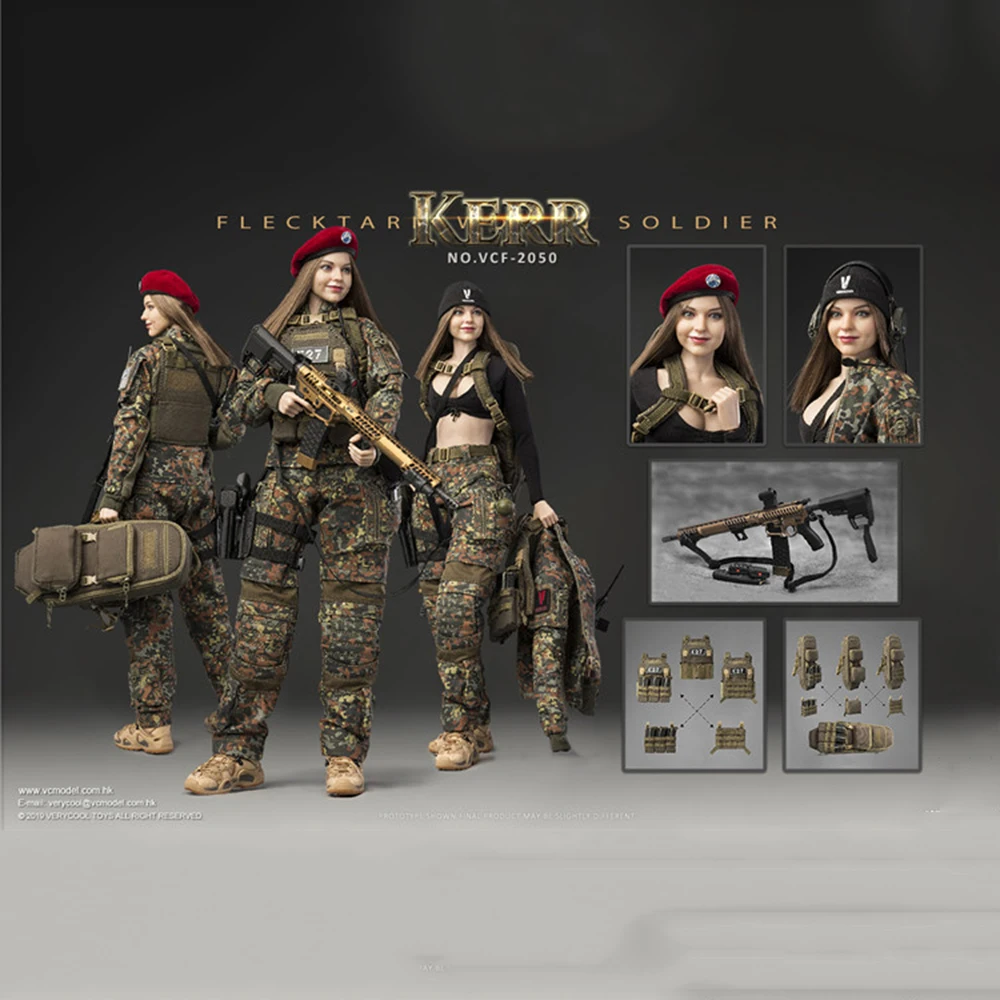 

IN STOCK VERYCOOL VCF-2050 1/6 Full Set Deban Camouflage Female Soldier KERR Movable Doll Action Figure Model for Fans Gifts