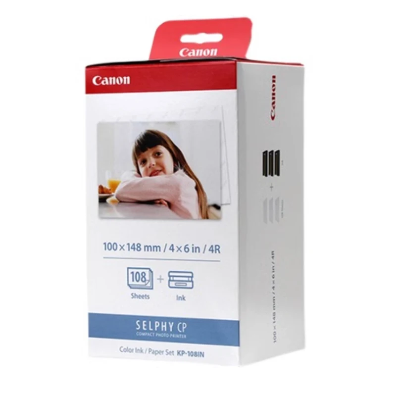 Original Selphy Photo Printer KP108IN For Canon CP820 CP910 CP1000 CP1200 CP1300 CP1500 RP108IN Sublimation 6 Inches Photo Paper