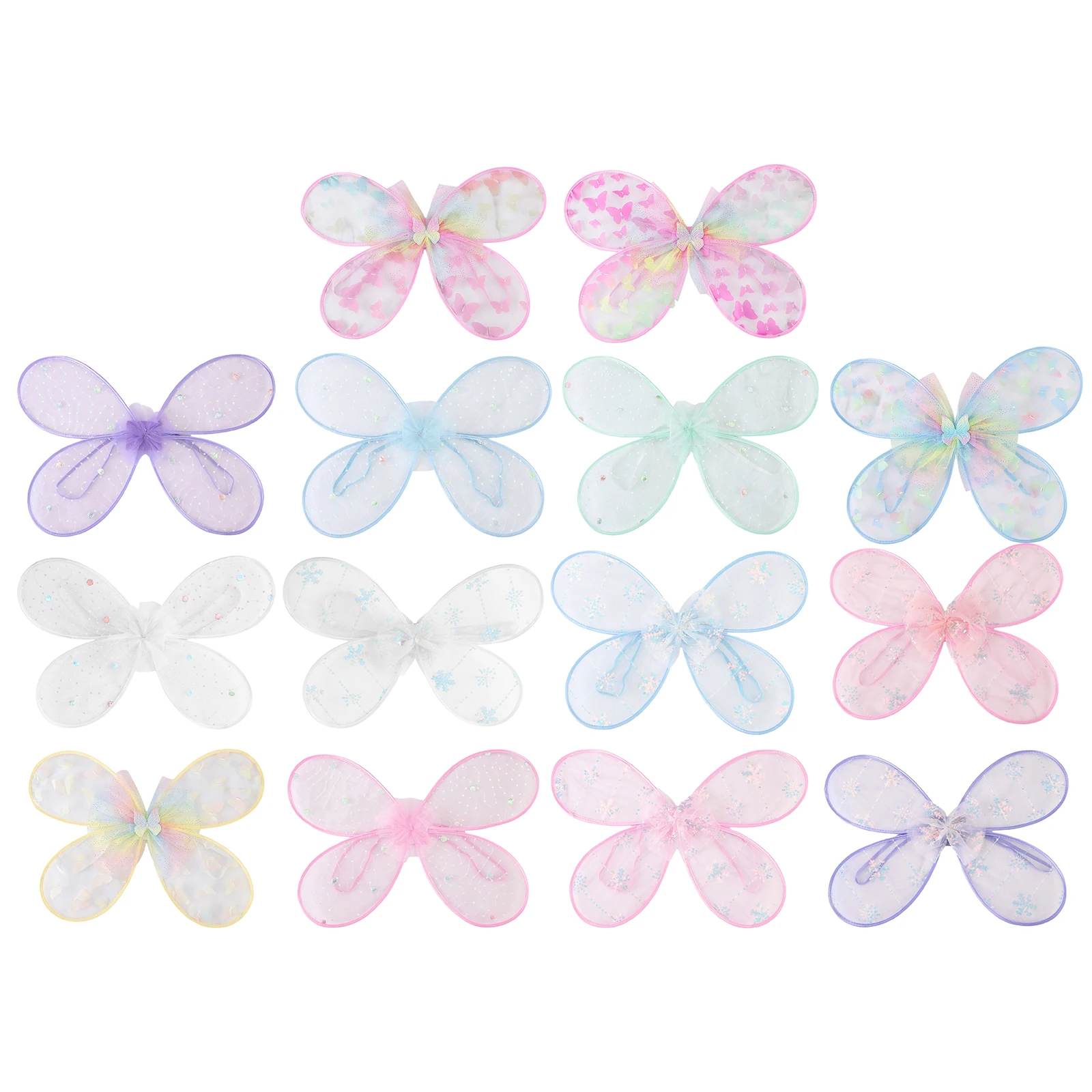 Costume de princesse pour enfants, ailes d'ange, paillettes de papillon, LED, nickel é, Noël, fête d'anniversaire, enfants, filles