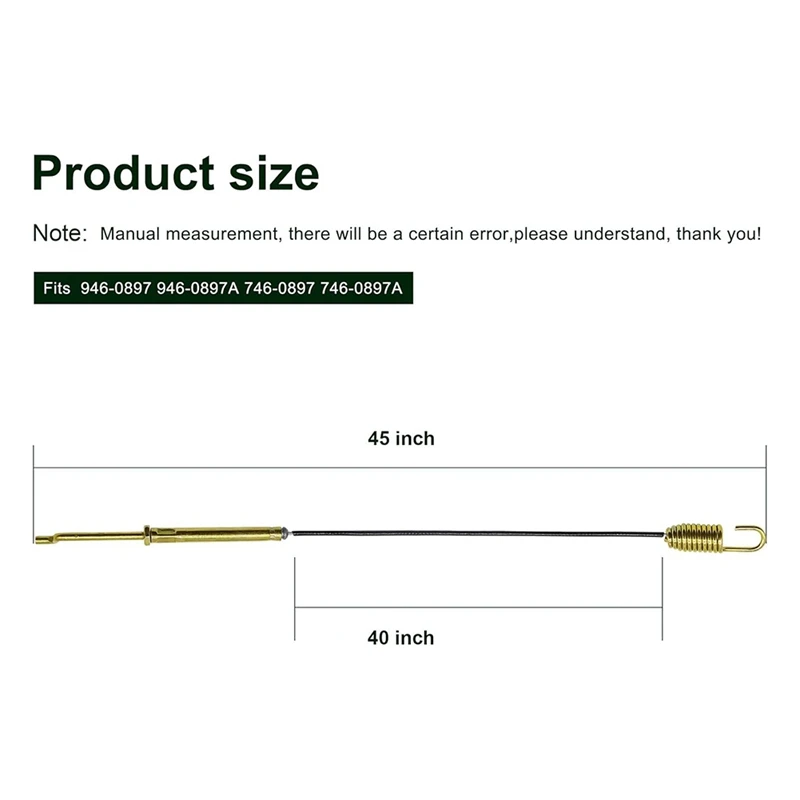 946-0897 746-0897 Snowplow Auger Clutch Cable For MTD Yard Machine Troy-Bilt Cub Cadet Snow Blowers Brake Cable