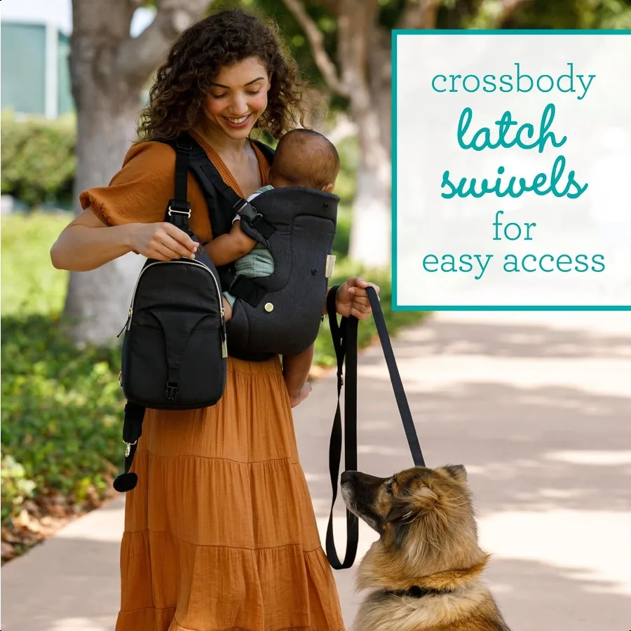 Flip 4in1 Convertible Baby Carrier Crossbody Diaper Bag Adjustable Ergonomic Babywearing Registry ential Baby Carrier for Newbo