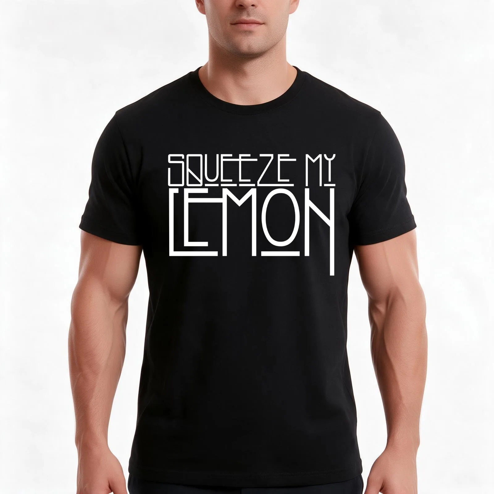 Squeeze My Lemon T-Shirt Summer Casual Cotton Tee Oversized Streetwear Tops Vintage Graphic Print Loose Fit Short Sleeve