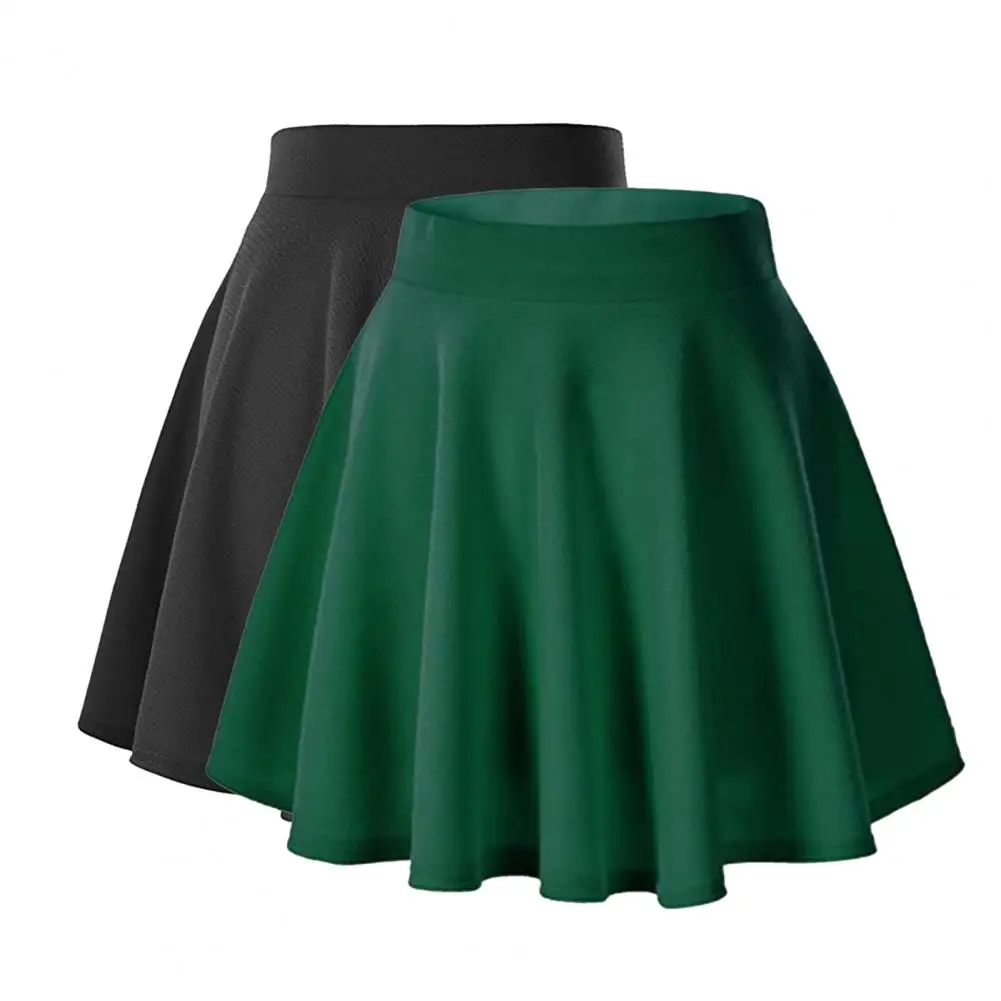 

Slimming Skirt High Waist A-line Skater Skirt for Women Solid Color Mini Skirt Streetwear Casual Short for Everyday Style