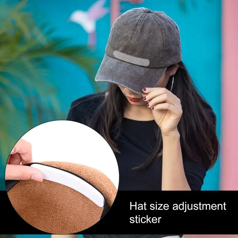 Hat Adjustment Bands 10 Pieces Hat Adjusting Tapes Adhesive Pads Hat Size Reducing Inserts For Baseball Caps Fisherman's Hats