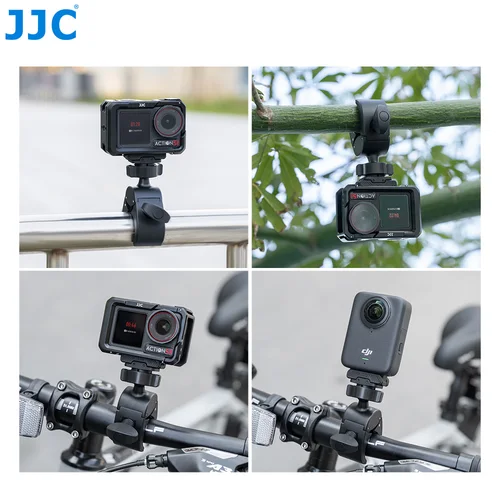 Imagen 2 del producto Soporte de Manillar JJC para DJI Osmo 360 Osmo Action 5 Pro 4 3, Soporte de Abrazadera para Motocicleta con Adaptador de Liberación Rápida Magnético