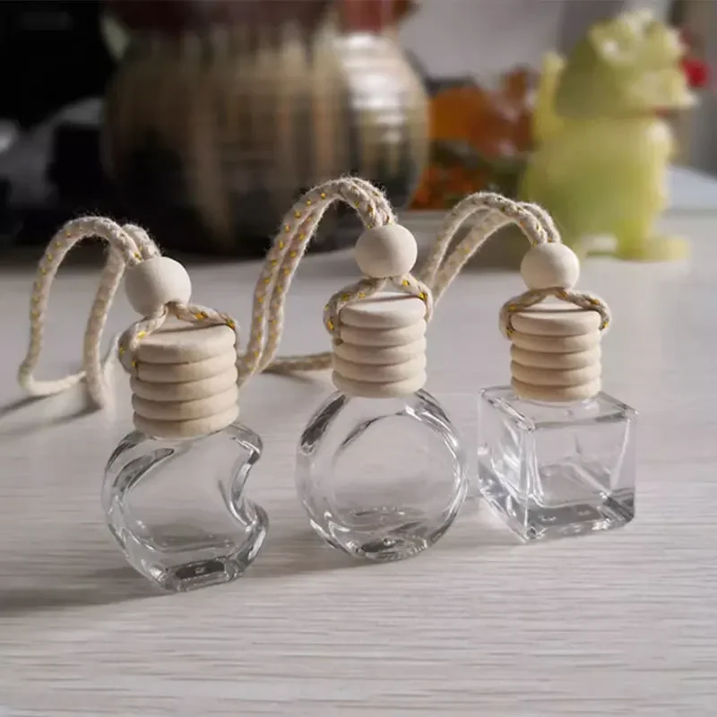 

Car Hanging Glass Bottle Air Freshener Empty Bottle Aromatherapy Pendant Diffuser Car Decoration Aromatherapy Ornament