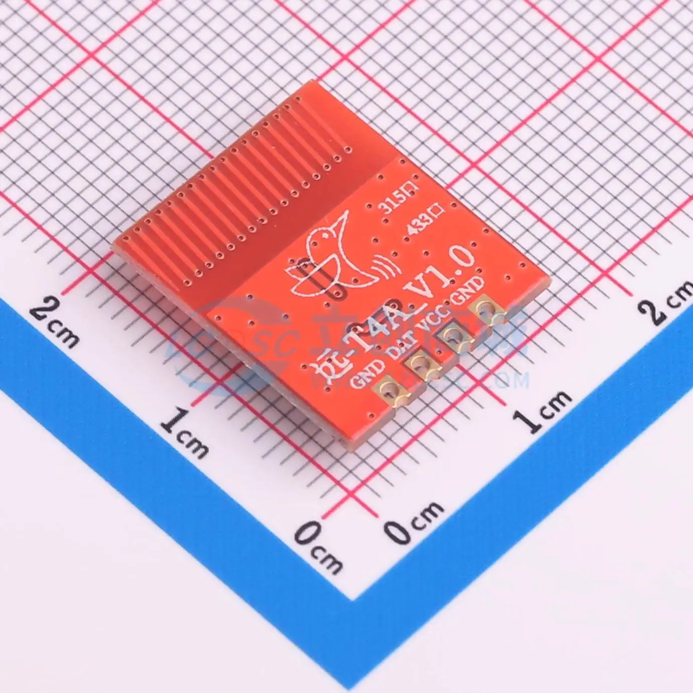 16pcs Yuan-T4A_433 SMD 15.7x18.4mm transmitter 315MHz 433.92MHz ASK OOK RF Wireless Communication Module for Smart Home System