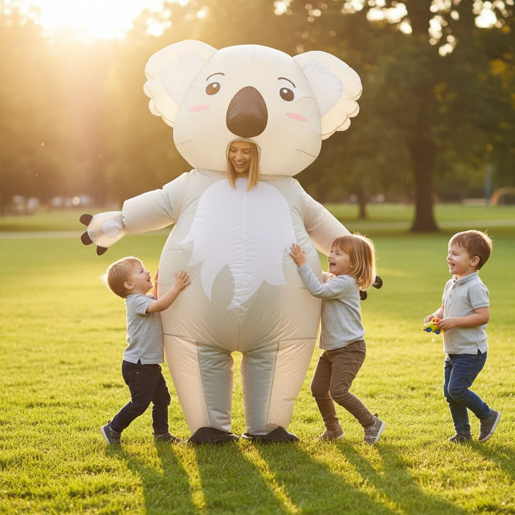 Inflatable Costume Adult Funny Koala Blow Up Animal Suit Unisex for Christmas Thanksgiving Carnival Party Cosplay(155-190CM)