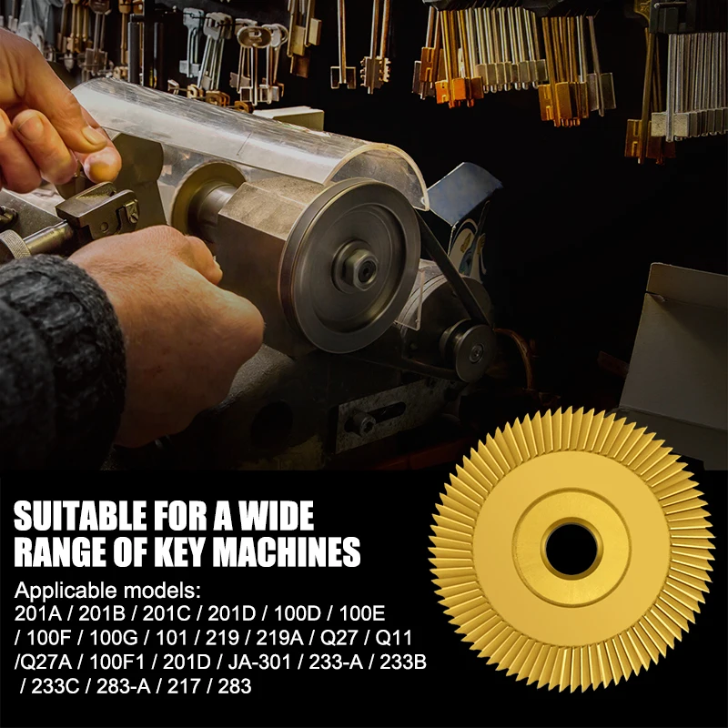 1pc 70x7.3x12.7mm 80T HSS Key Machine Cutter Titanium Coated Horizontal Key Machine Saw Blade Locksmith Tools