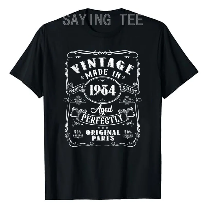 

Vintage 40th Birthday Decorations Men Funny 1984 40 Birthday T-Shirt Legend Was Born in 1984 Saying Tee Top Husband Daddy Gifts