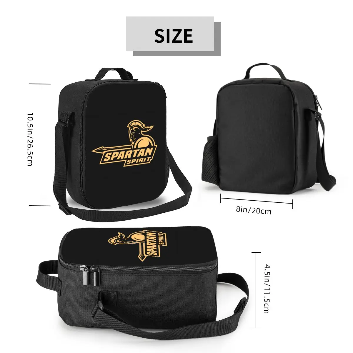 Spartan Spirit Sparta Warrior Thermal Insulated Lunch Bag Portable Lunch Container for Work School Travel Storage Bento Food Box