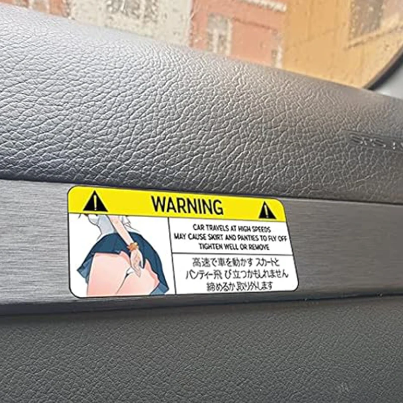 Personality Car Sticker Panties Warning Peek Slap Decal Anime Vinyl Window Wall DIY Stickers  Scratch-Proof Decor