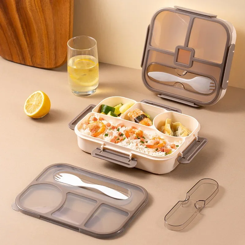 

Food Box Tiffin Box Lunchbox School Children Balance Bento Box 4 Compartment Kitchen Accessories Children Snack Holder