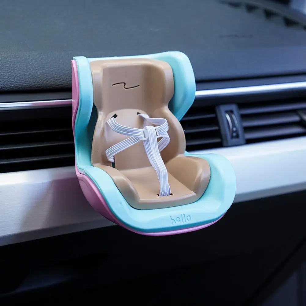 Puppenzubehör für Labubu Mini Plüsch-Autositz Sicherheitssitz mit Auto-Lüftungsornament Auto-Dekoration – Detail 21