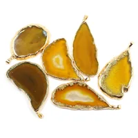 40*60mm Natural Agate Geode Polished  Crystal Slice Stone DIY Ornament Mineral Home Decoration Healing Crystal Stone Slice Gifts 6