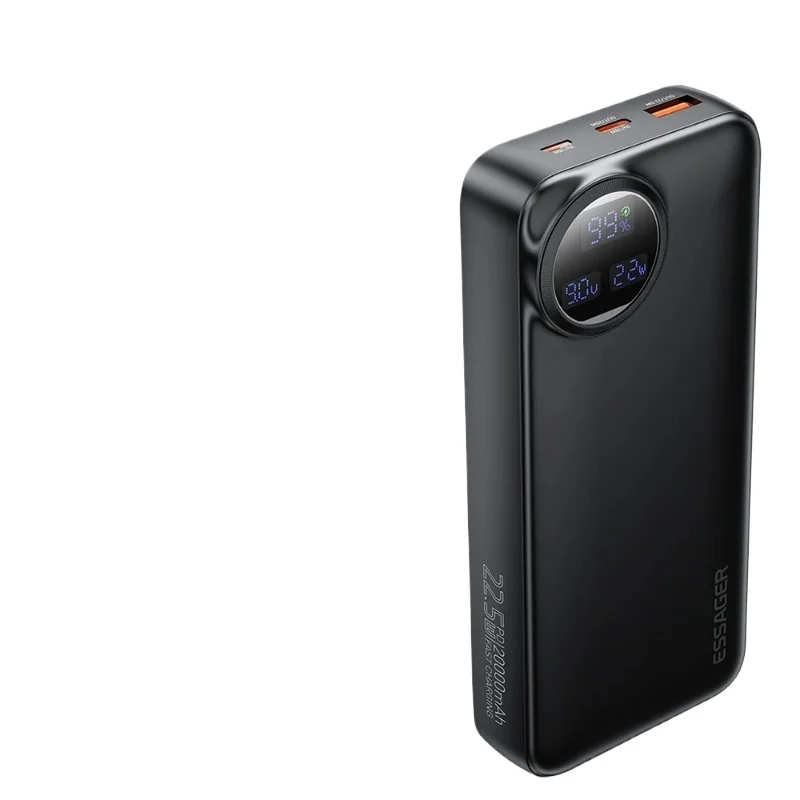 For iPhone 15 14 13 pro Essager Power Bank 20000mAh Portable Charger with Built-in Cable Digital Display Battery Capacity 22.5W