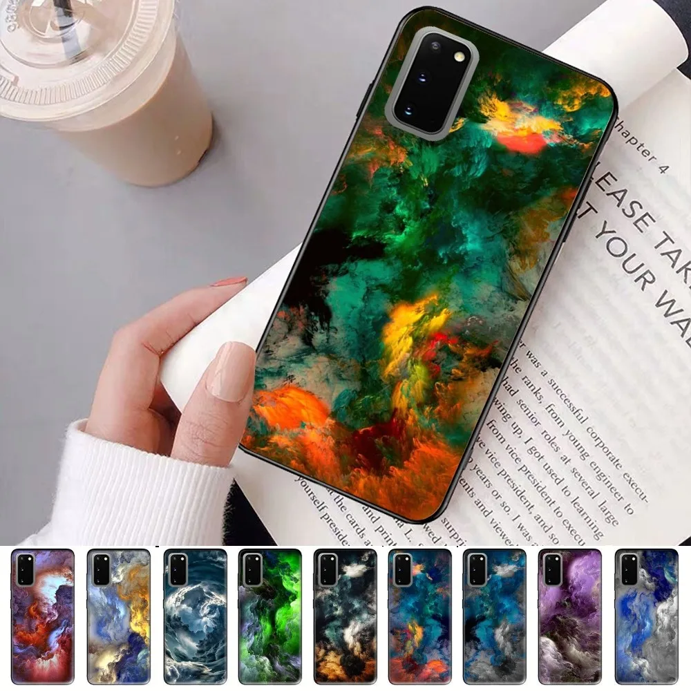 Vibrant artistic colorful print Phone Case For Samsung S 9 10 20 21 22 23 30 23plus lite Ultra FE S10lite Fundas