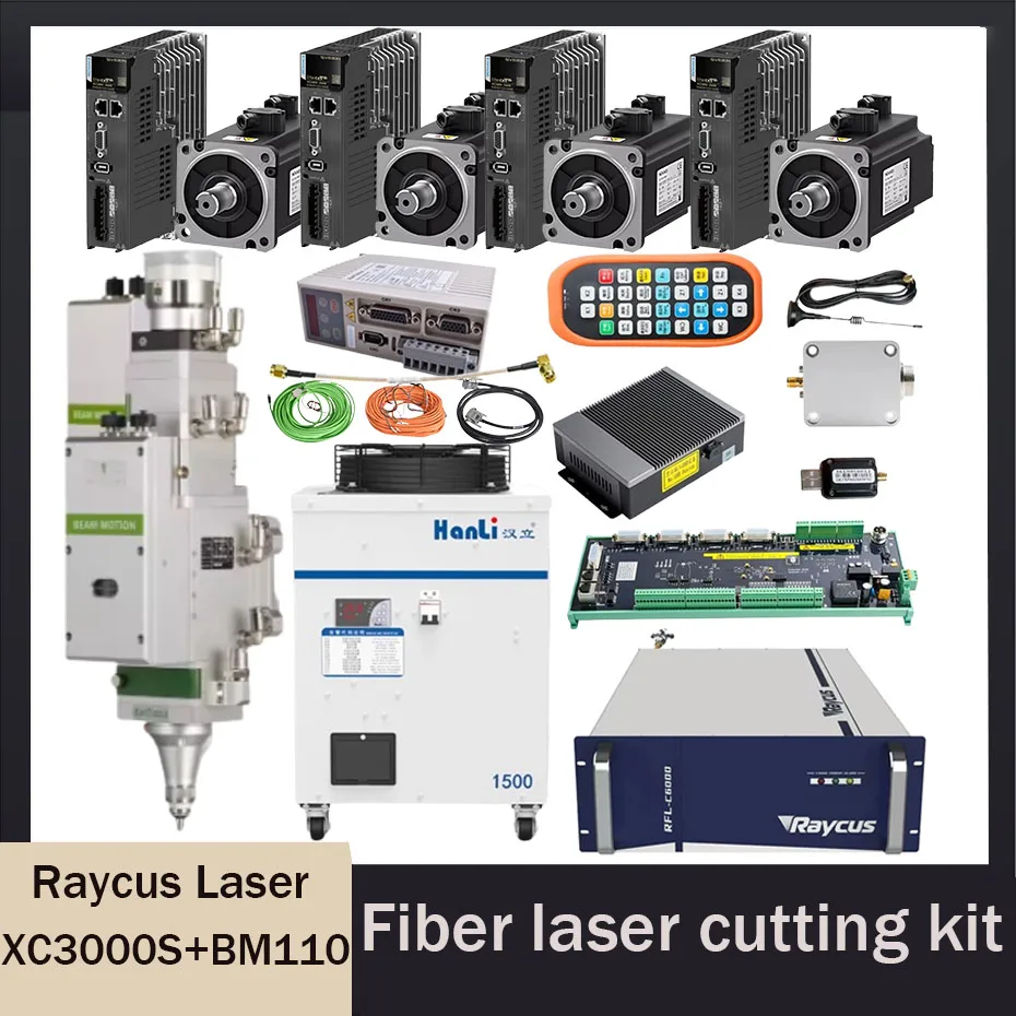 Raycus laser kit RFL-C020/RFL-C025/RFL-C3000S/RFL-C6000S XC3000S, BM110, Huichuan servo motor drive bus SV630 750W/400W