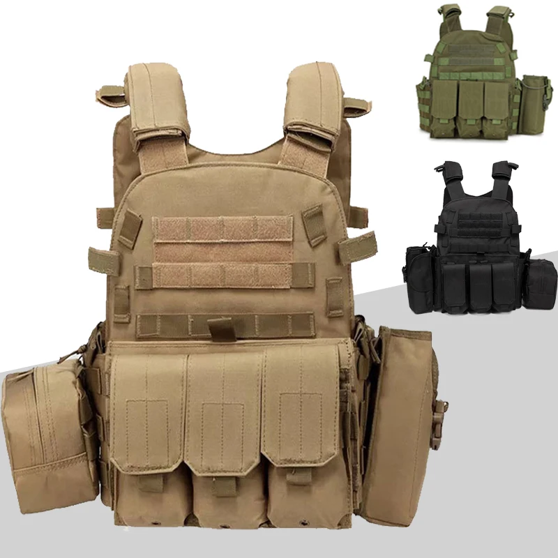 

Tactical Nylon Pouch Combat Vest 6094 Military Hunting CS Combat Shooting Paintball Wargame Protection Vest Airsoft Accessories