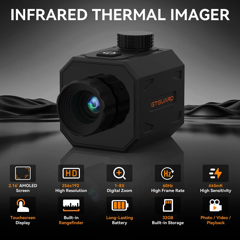GTGUARD B210AL Thermal Imaging Sight 14.2MM Lenses 256*192 Super-Resolution HD Sensor Resolution Hunting IR Night Vision Goggles