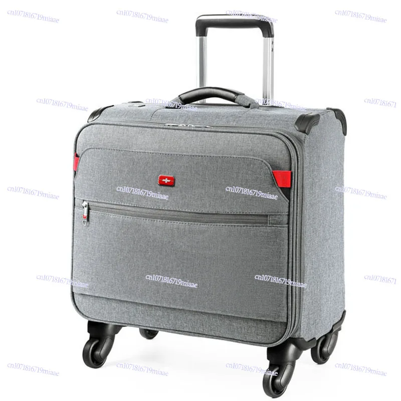 Trolley suitcase, 18 inch ultralight boarding case, oxford cloth suitcase, lightweight spinner wheel suitcase