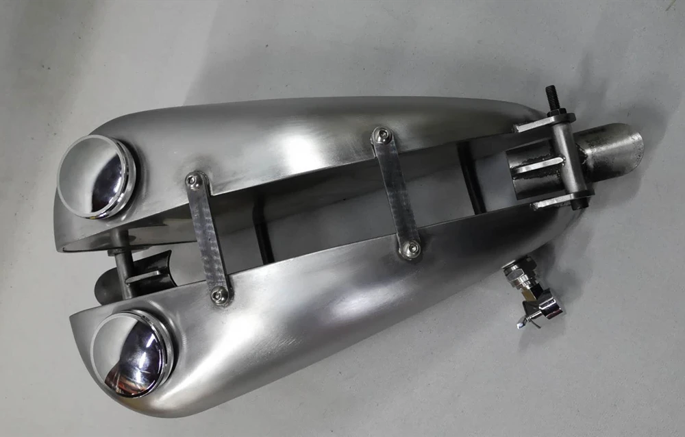 7 L Motorcycle Petrol Gas Tank Universal Vintage Tensile Steel Modified Can With Cap Switch For All Model Motorbike
