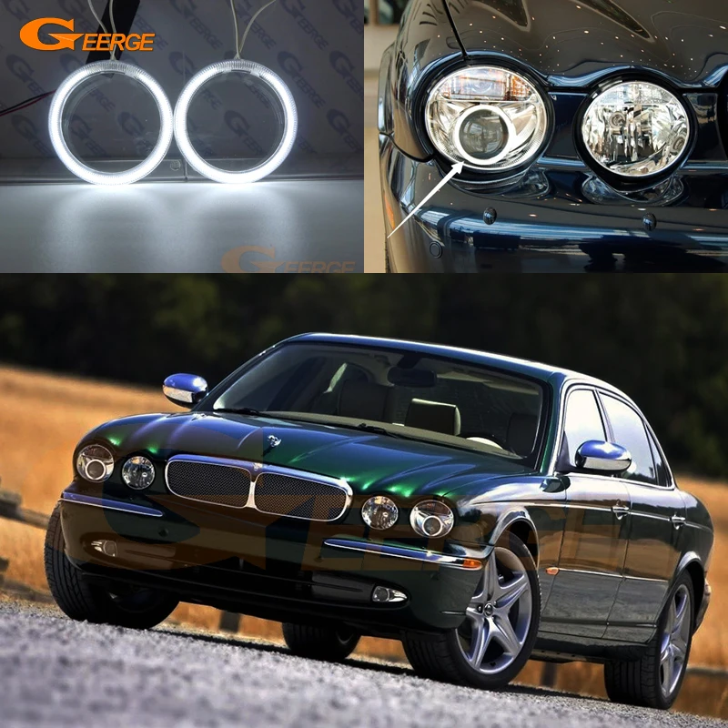 Kit de Ojos de Ángel CCFL Ultra Brillantes Clásicos Excelentes para Jaguar XJ XJ6 XJ8 X350 X358 2003-2009, Anillos Halo, Accesorios para Automóviles