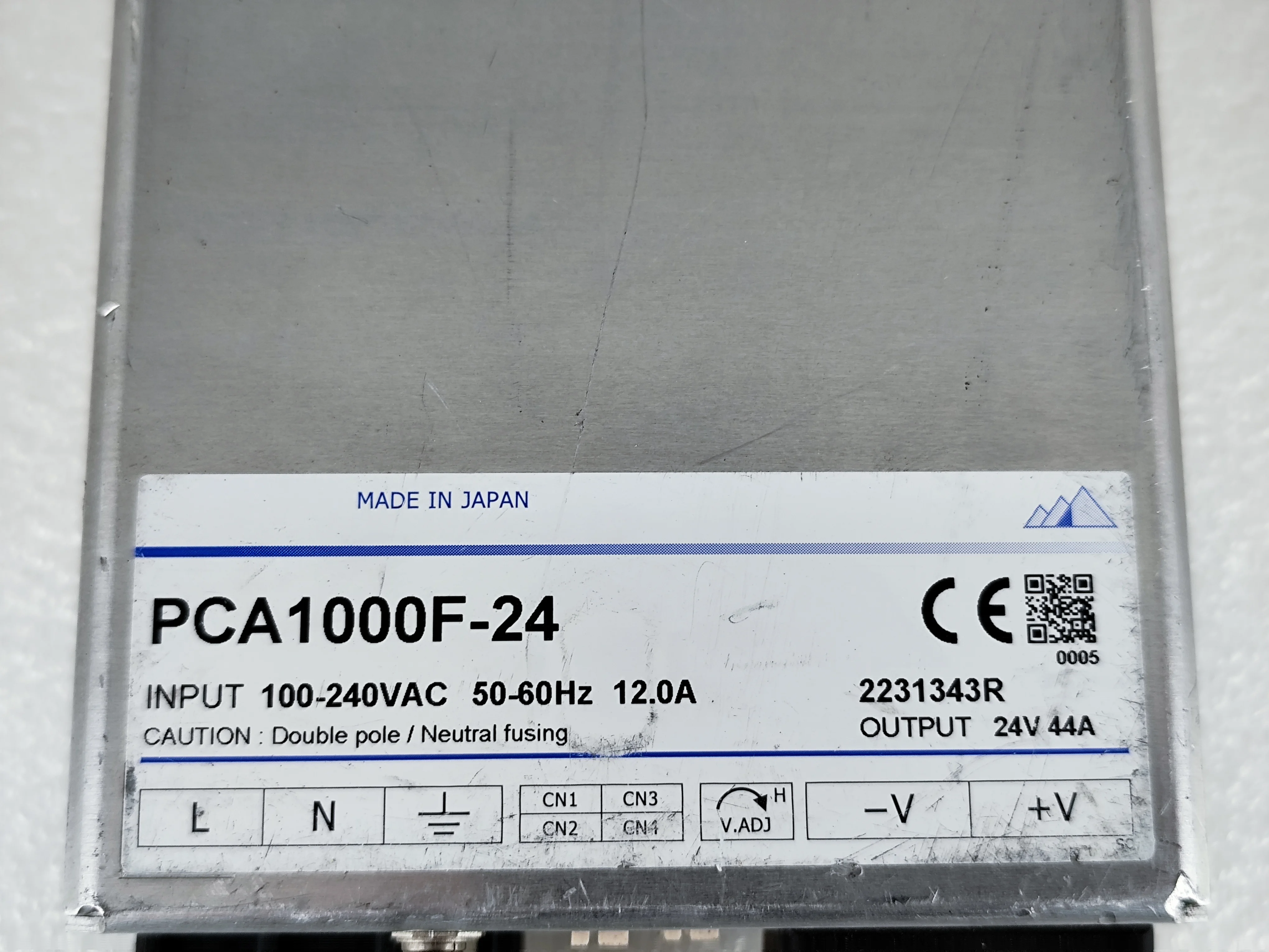 PCA1000F-24 Power Supply, AC-DC, Enclosed, 1056W, 24V 44A, 85-264V in