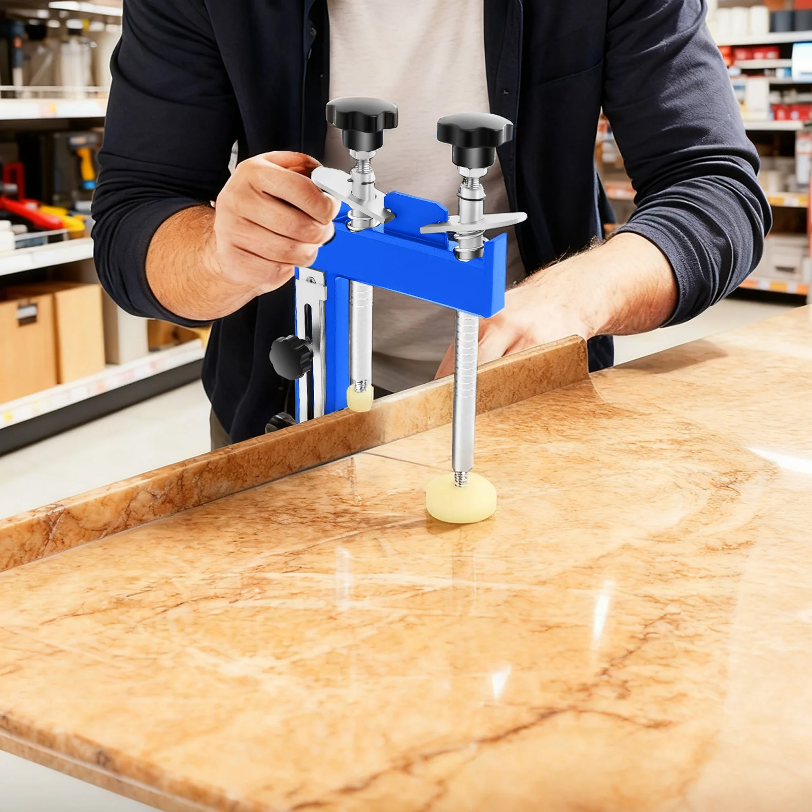 45 °   Morsetto per giunzioni per giunture, aste di serraggio regolabili, dispositivo per giunzioni per giunture in pietra, per giunzioni di pietre artificiali con pietra naturale