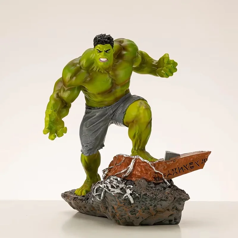 24cm Hulk Hulk Ornament Marvel Avengers Gk Resin Statue Model Handmade Hank Crafts Desktop Ornament Boy'S Holiday Birthday Gift