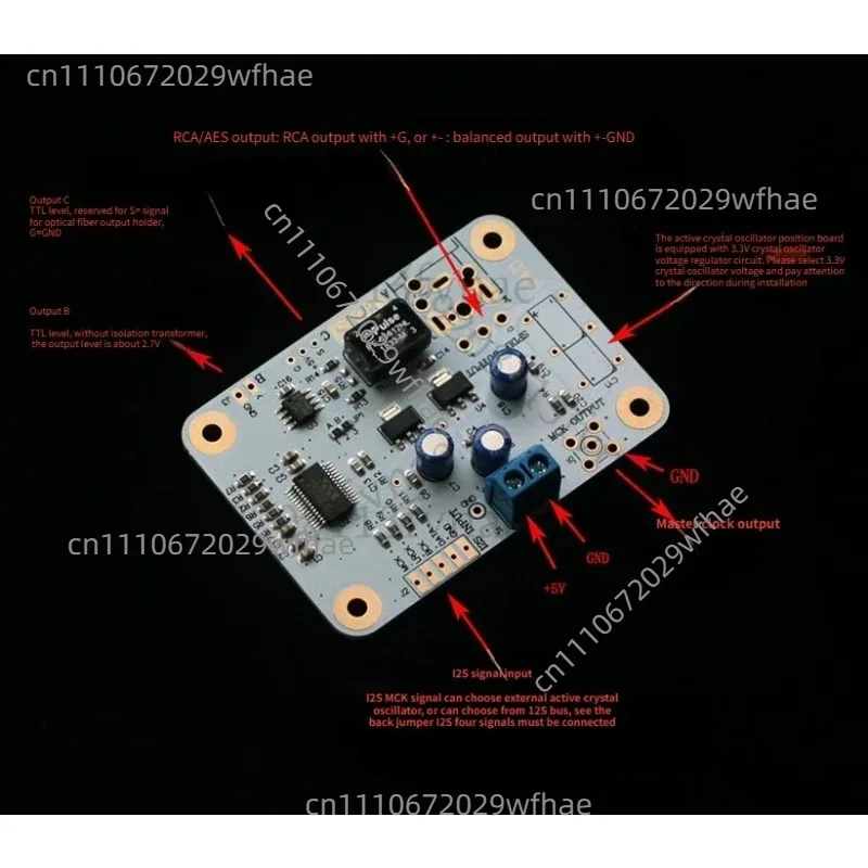 WM8805 I2S to SPDIF Coaxial, CD Player Adds Coaxial Output Support 44.1K -192K V4