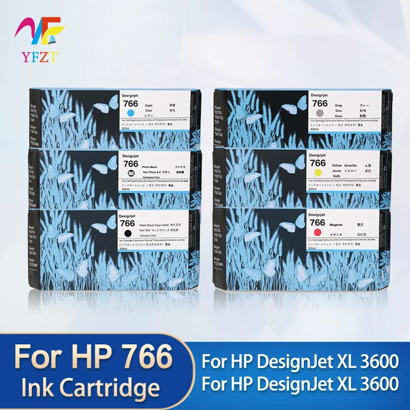 766 Ink Cartridge For HP 766 Ink Cartridge 300ML With Ink and chip For HP Designjet XL 3600 Printer