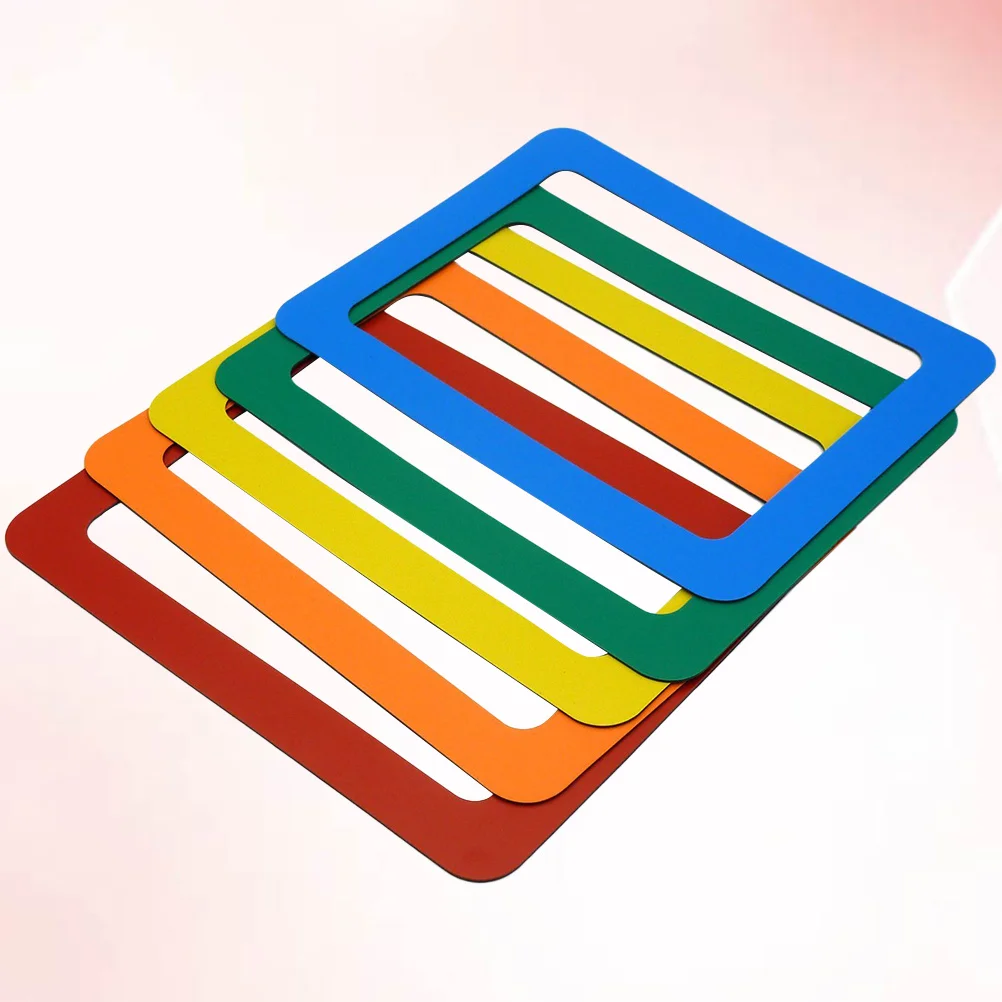 

5Pcs Magnetic Photo Frame Stickers PVC Strong Hold No Holes Needed Bendable Rollable for Fridge Cabinet Decor Home Gift