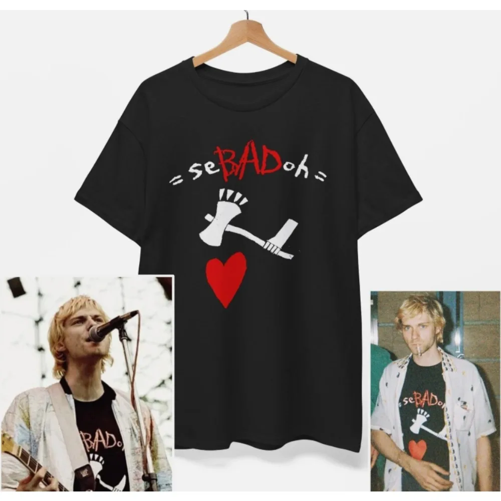 كورت كوبين تي شيرت 90s الهيب هوب الشارع الشهير بلايز النساء الرجال قصيرة الأكمام قميص للجنسين الراب المحملة Y2K الملابس مضحك مروحة الهدايا