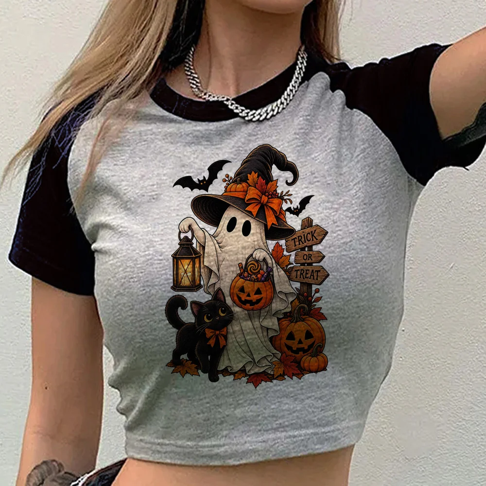 Halloween cropped top girl japanese summer cheap t-shirt funny grunge meme manga jojifuku