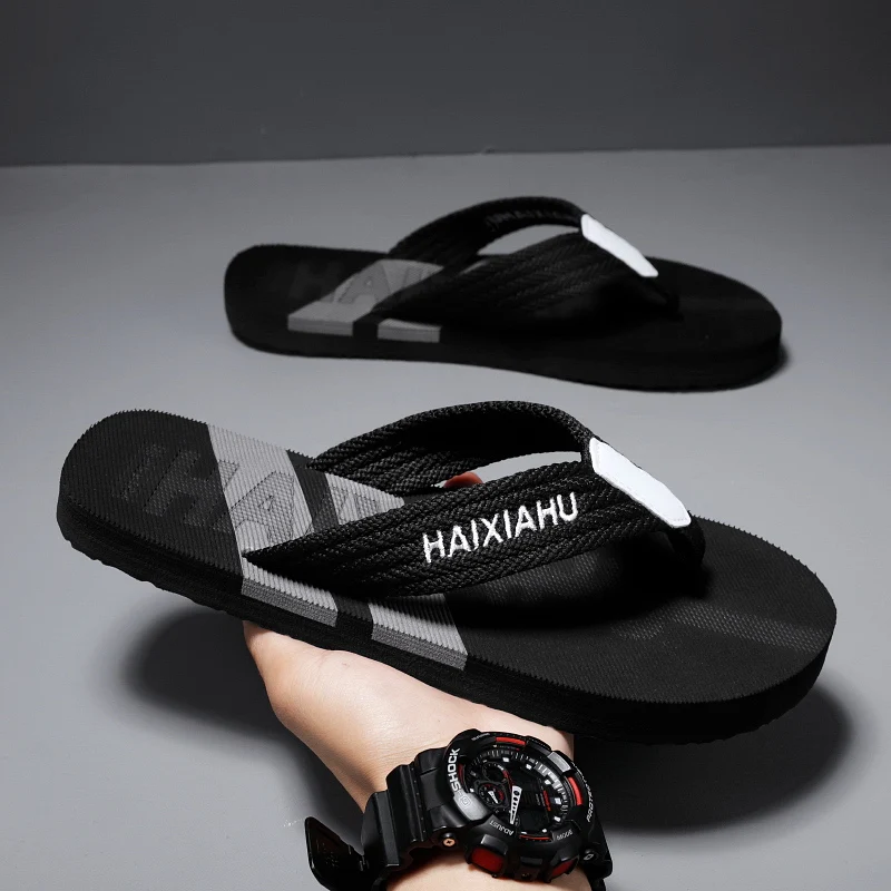 

New Large-Sized Men'S Slippers Fashionable Casual Men'S Sandals With Thick Soles Light Weight Hiking Wading Men'S Flip-Flops