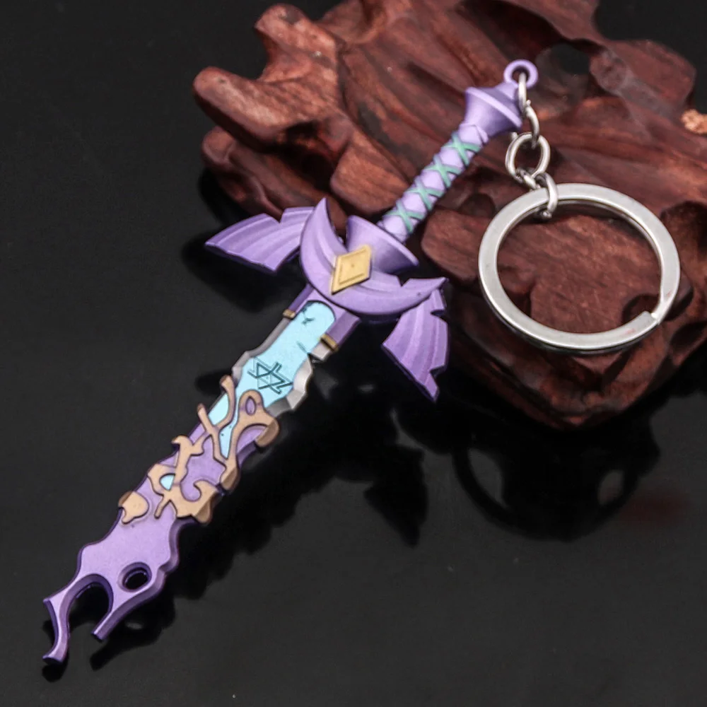 Master Sword Keychain Tears of The Kingdom Link Hero Zeldas Hylian Shield Pendant Keyring For Fans Collect Jewelry Gift