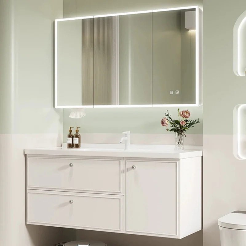 Cabinet Mirror Bathroom Sinks Storage Plastic Wardrobe Multipurpose Closed Toilet Shelf Washbasin Armoire Wall Pharmacy China