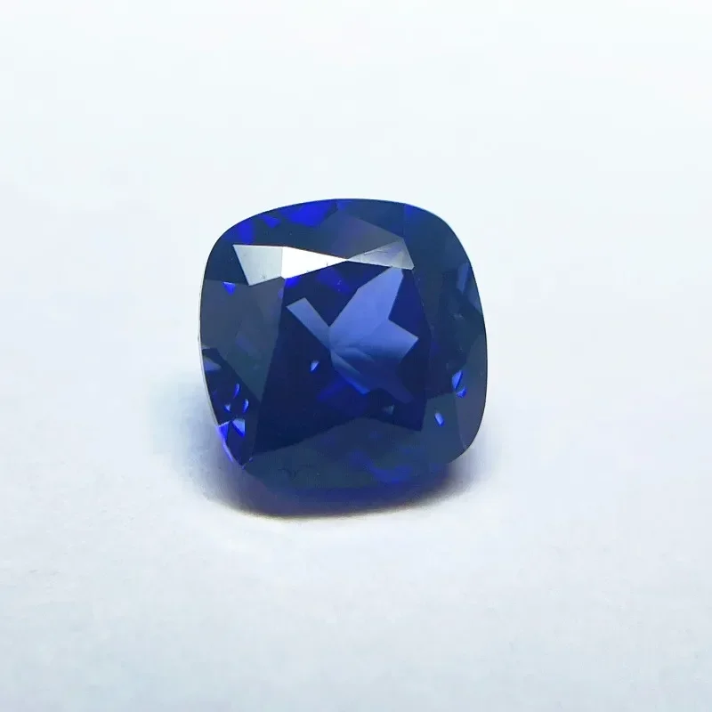 

High Quality Lab Grown Sapphire Cushion Cut Royal Blue Color DIY Jewelry Making Ring Main Materials Selectable Certificate