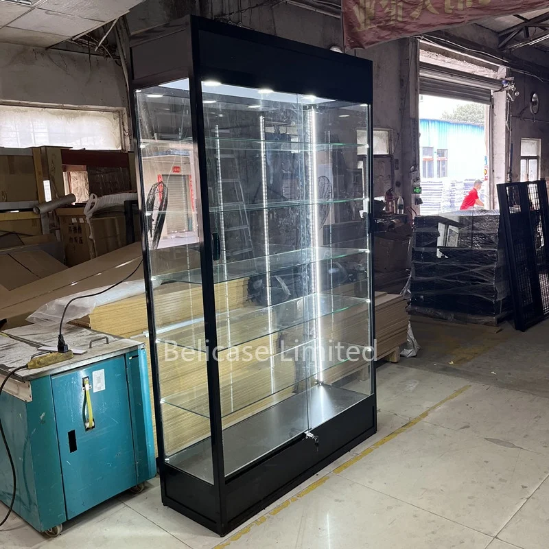 Custom-Boutique-Display und Aluminium Glas Vitrine Vitrine Rauch geschäft Vitrine andere kommerzielle Möbel