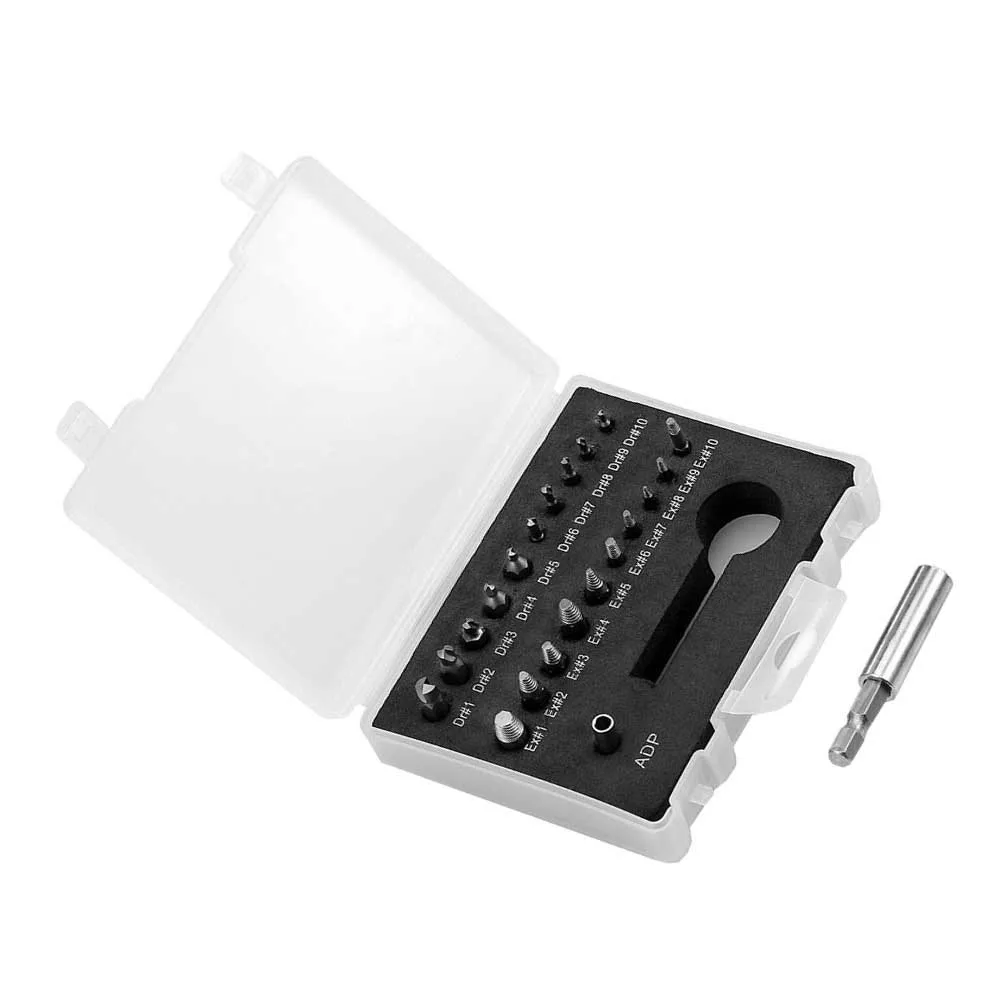 

22Pcs Screw Extractor Set Broken Bolt Remover High Quality Material Long Lasting Use Strict Inspection System Bit Holder