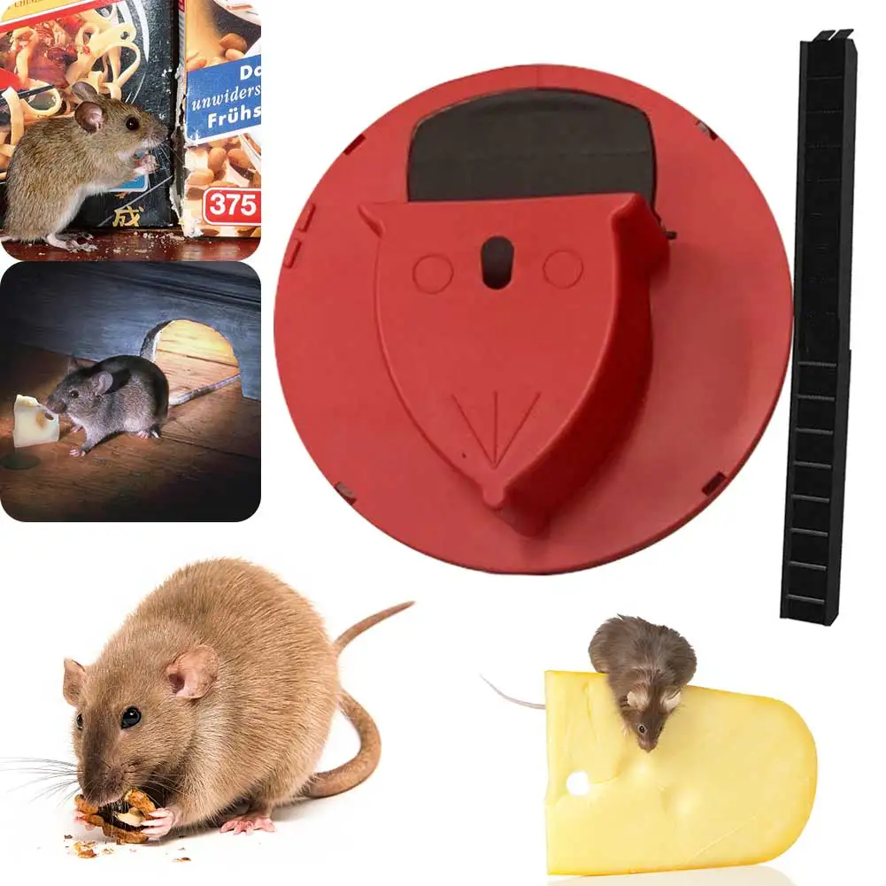 1-2Pcs Intelligent Mouse Trap Bucket Auto Reset Flip And Slide Bucket Lid Mouse Trap Warehouse  Indoor Outdoor Garage Mouse Trap