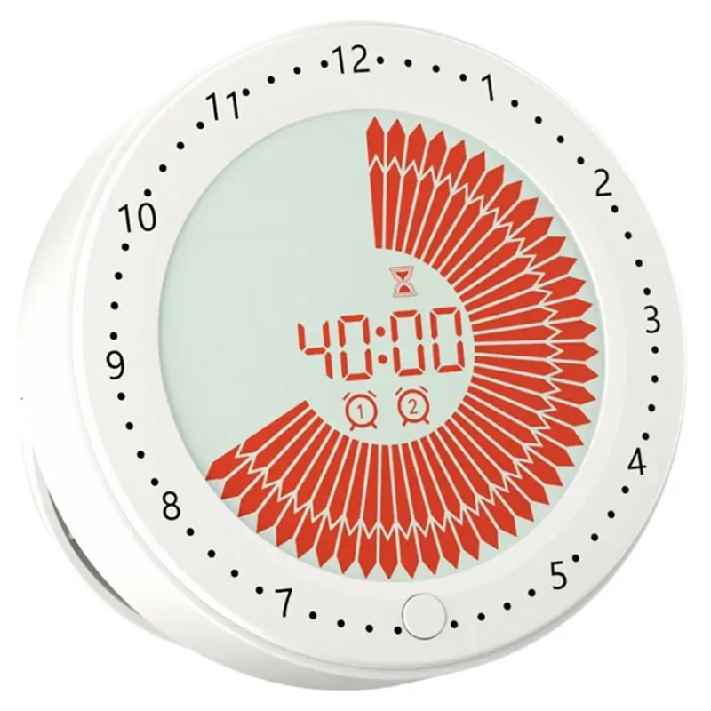 【ALLOWANCE】Magnetic Visual Countdown Timer, 60-Minutes, Dual Alarms, Silent Operation For Kitchen For Classroom And Home Use